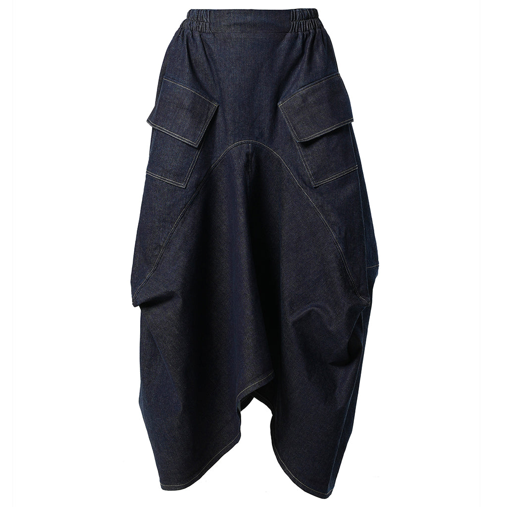 Denim Asymmetrical Skirt | PR Sample