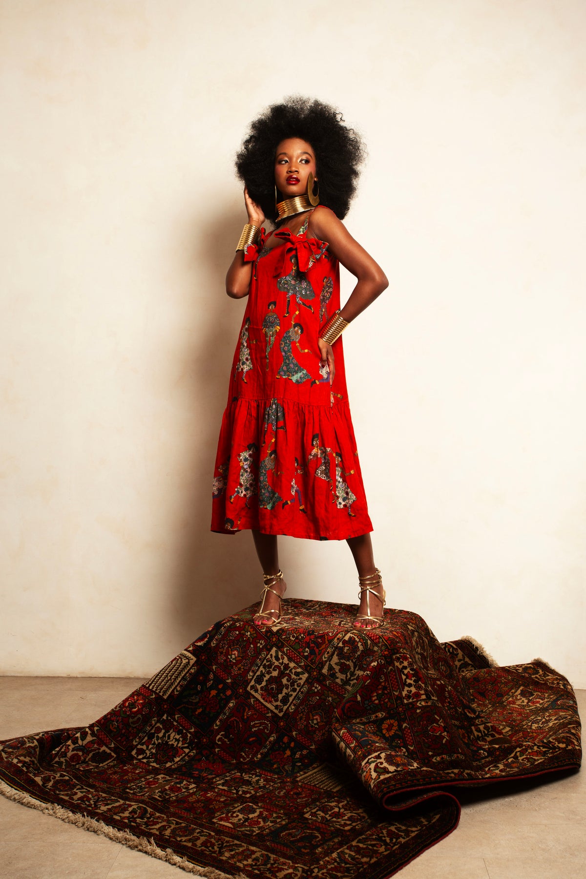 Statement Bow Midi Dress