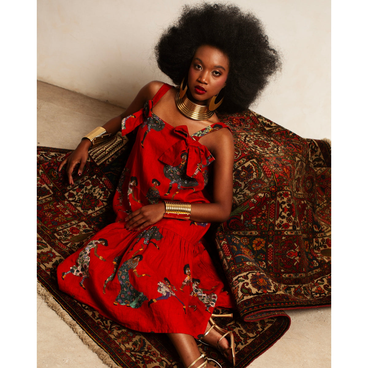 Statement Bow Midi Dress