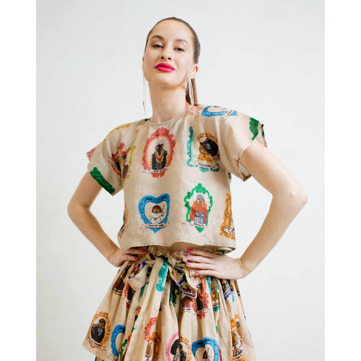 Printed Women’s Quarter Sleeve Top