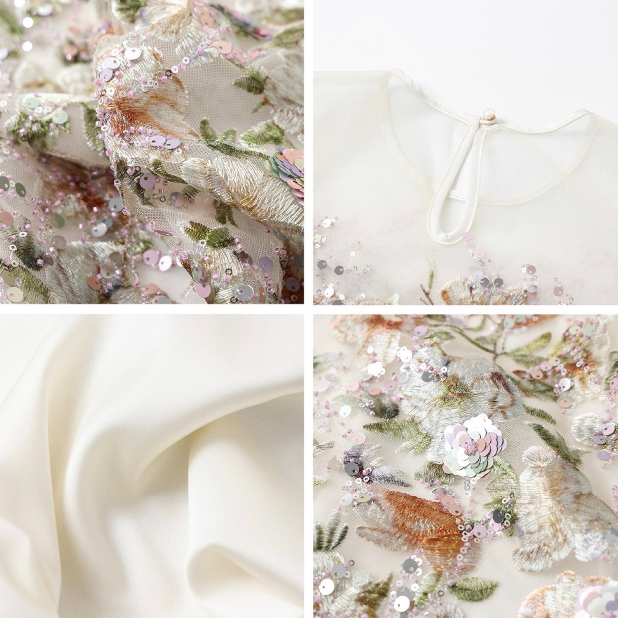 WJY STUDIO - White Floral Embroidered Shirt Top, buy at DOORS NYC