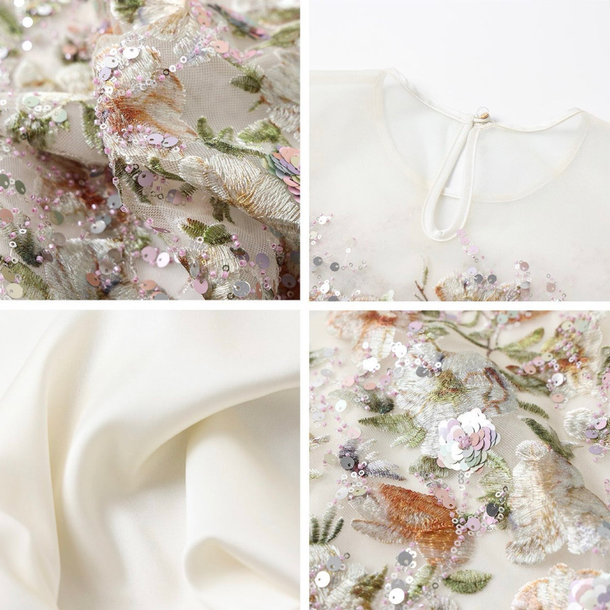 WJY STUDIO - White Floral Embroidered Shirt Top, buy at DOORS NYC