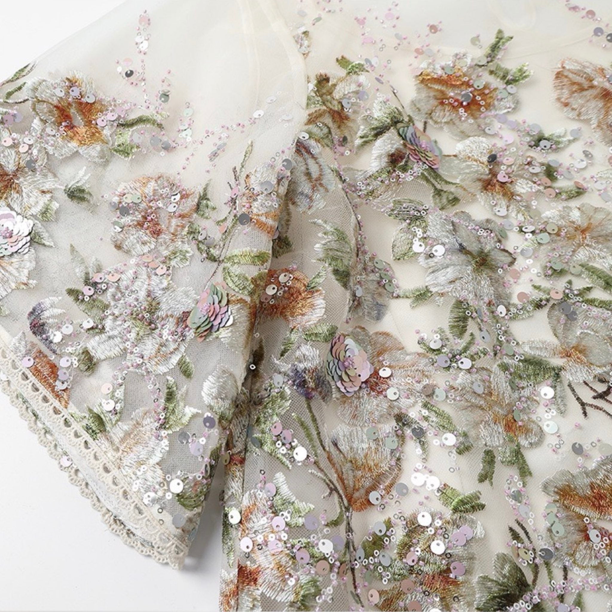 WJY STUDIO - White Floral Embroidered Shirt Top, buy at DOORS NYC