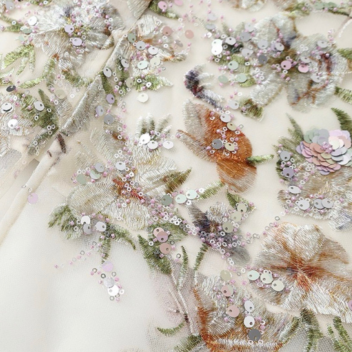 WJY STUDIO - White Floral Embroidered Skirt, buy at DOORS NYC