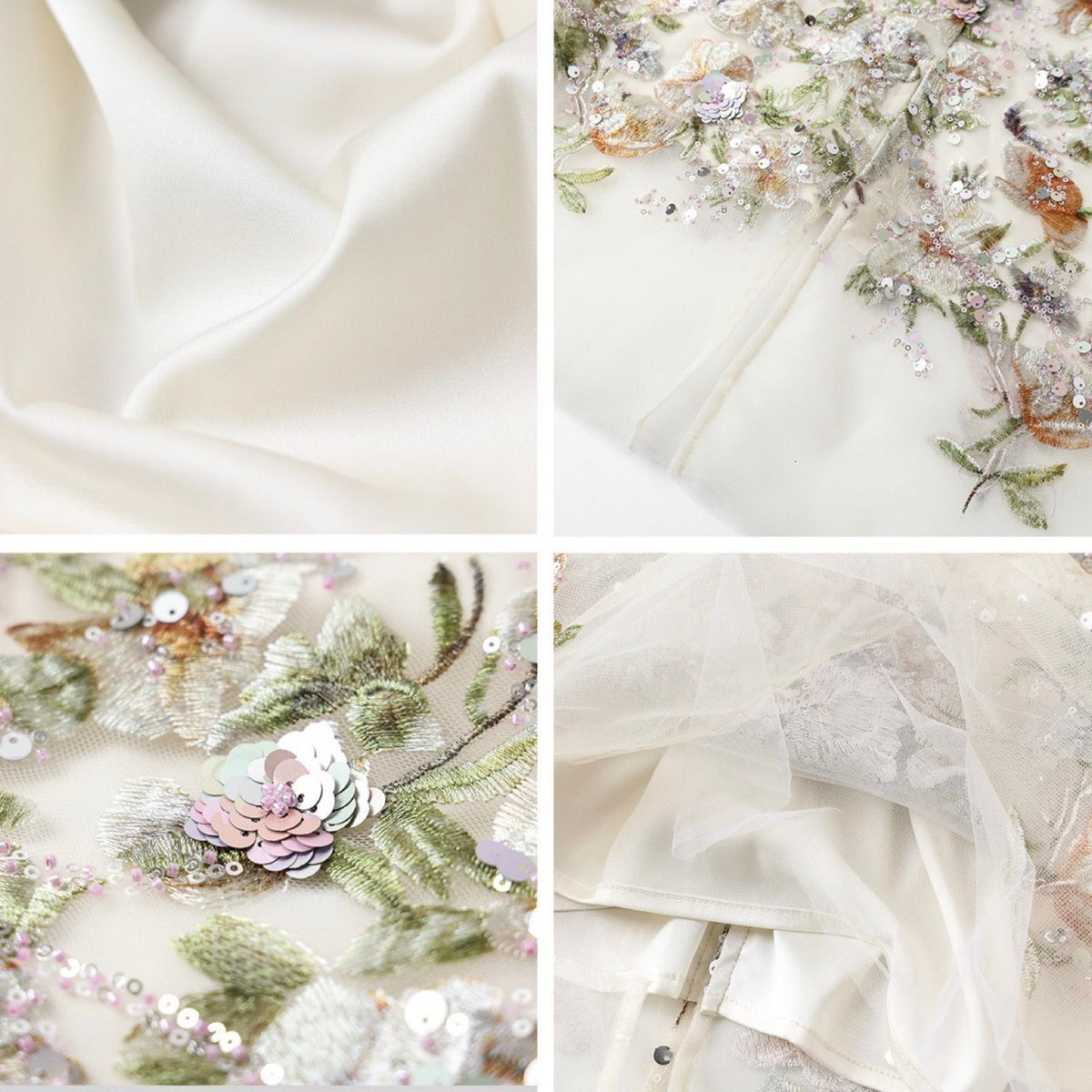 WJY STUDIO - White Floral Embroidered Skirt, buy at DOORS NYC