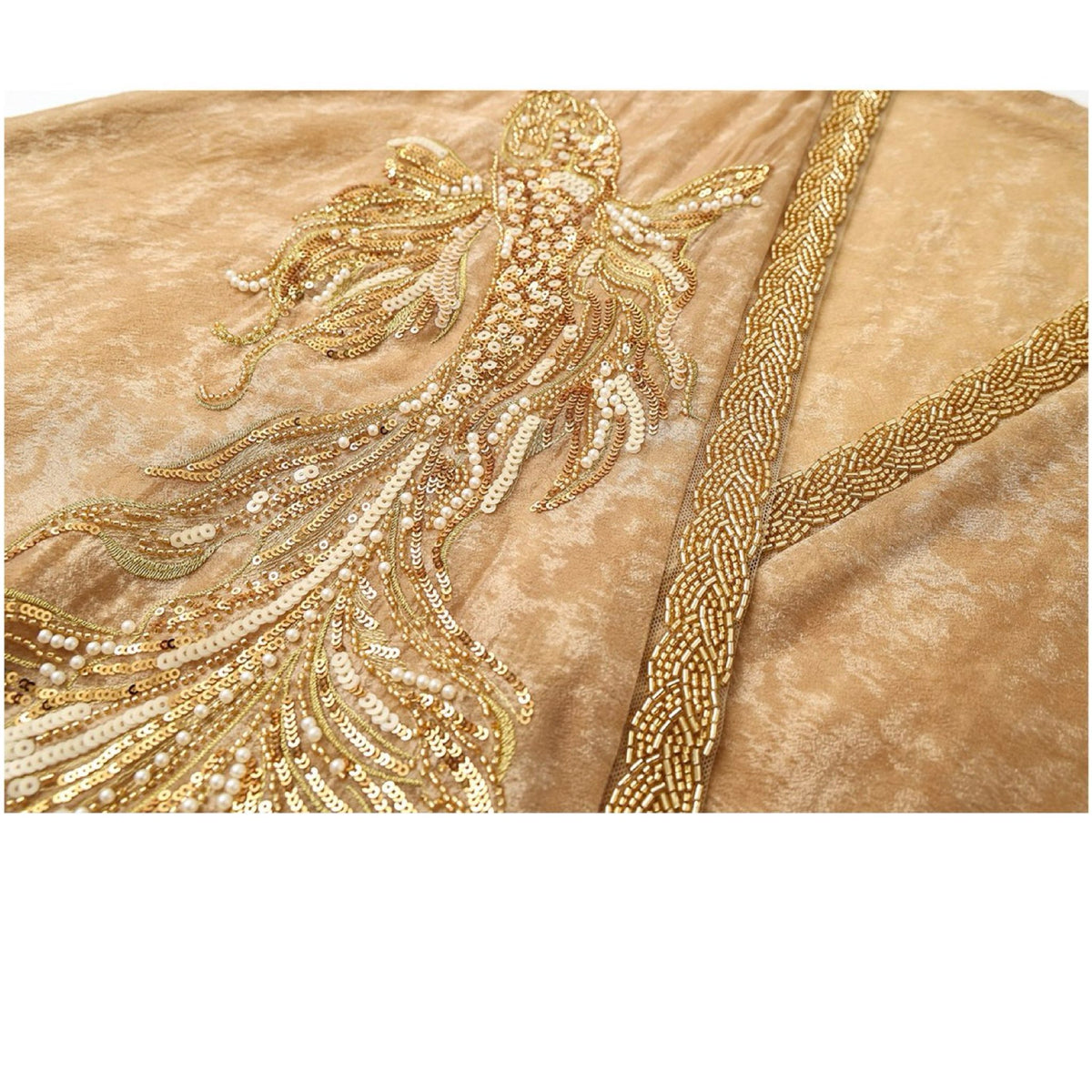 WJY STUDIO - Champagne Embroidered Cropped Jacket, buy at DOORS NYC