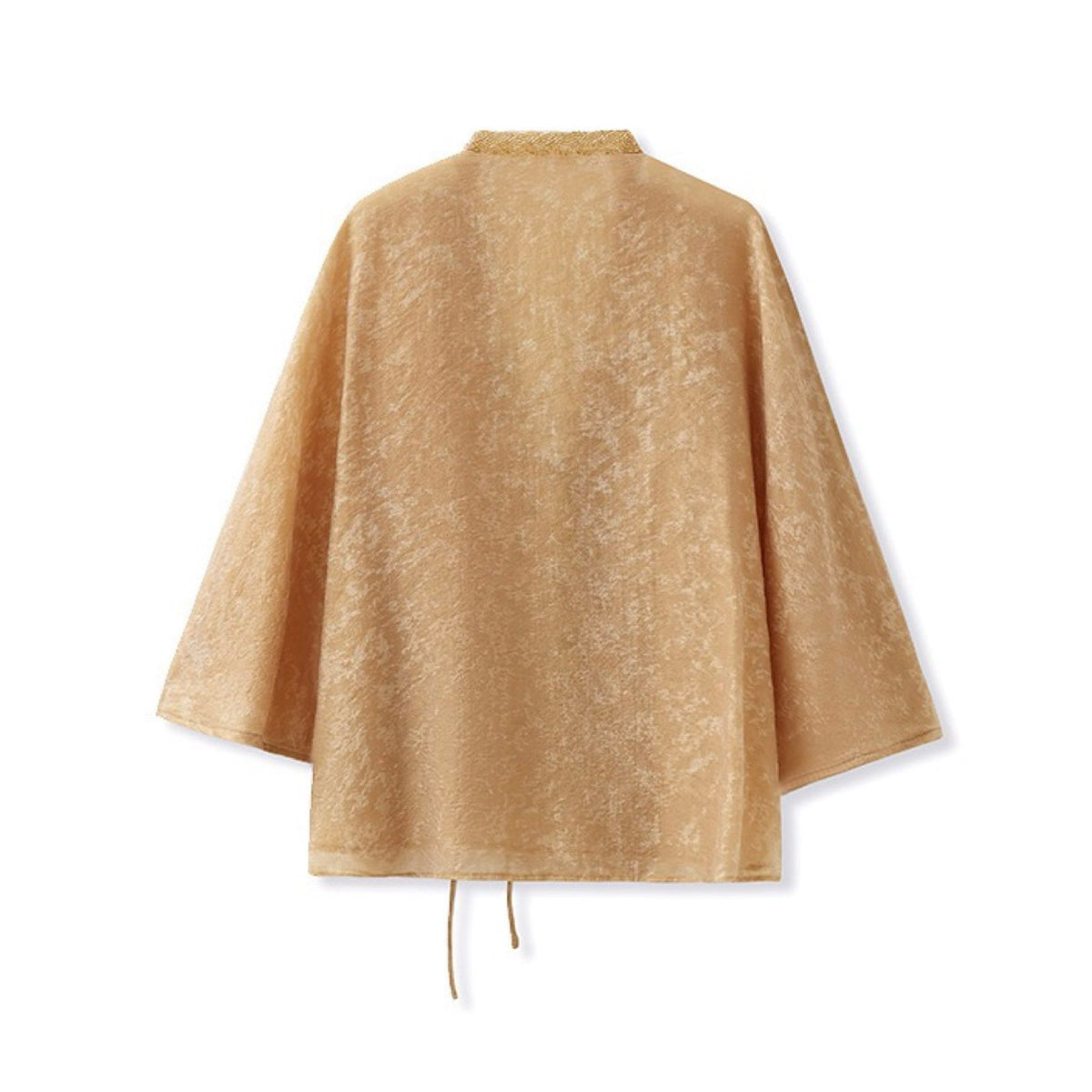 WJY STUDIO - Champagne Embroidered Cropped Jacket, buy at DOORS NYC