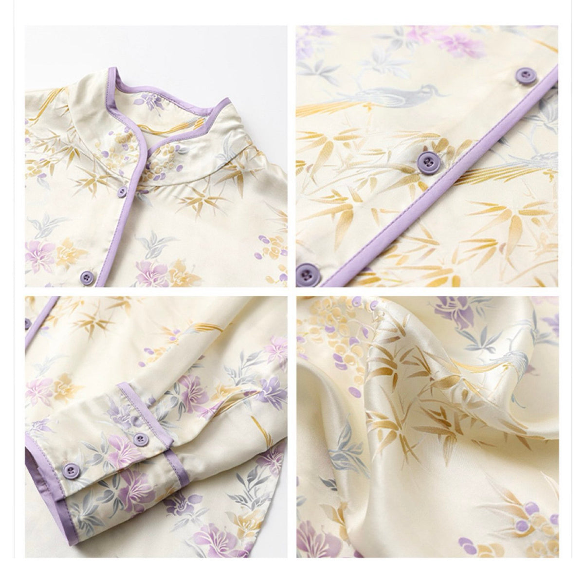 WJY STUDIO - White Embroidered Stand Collar Shirt, buy at DOORS NYC