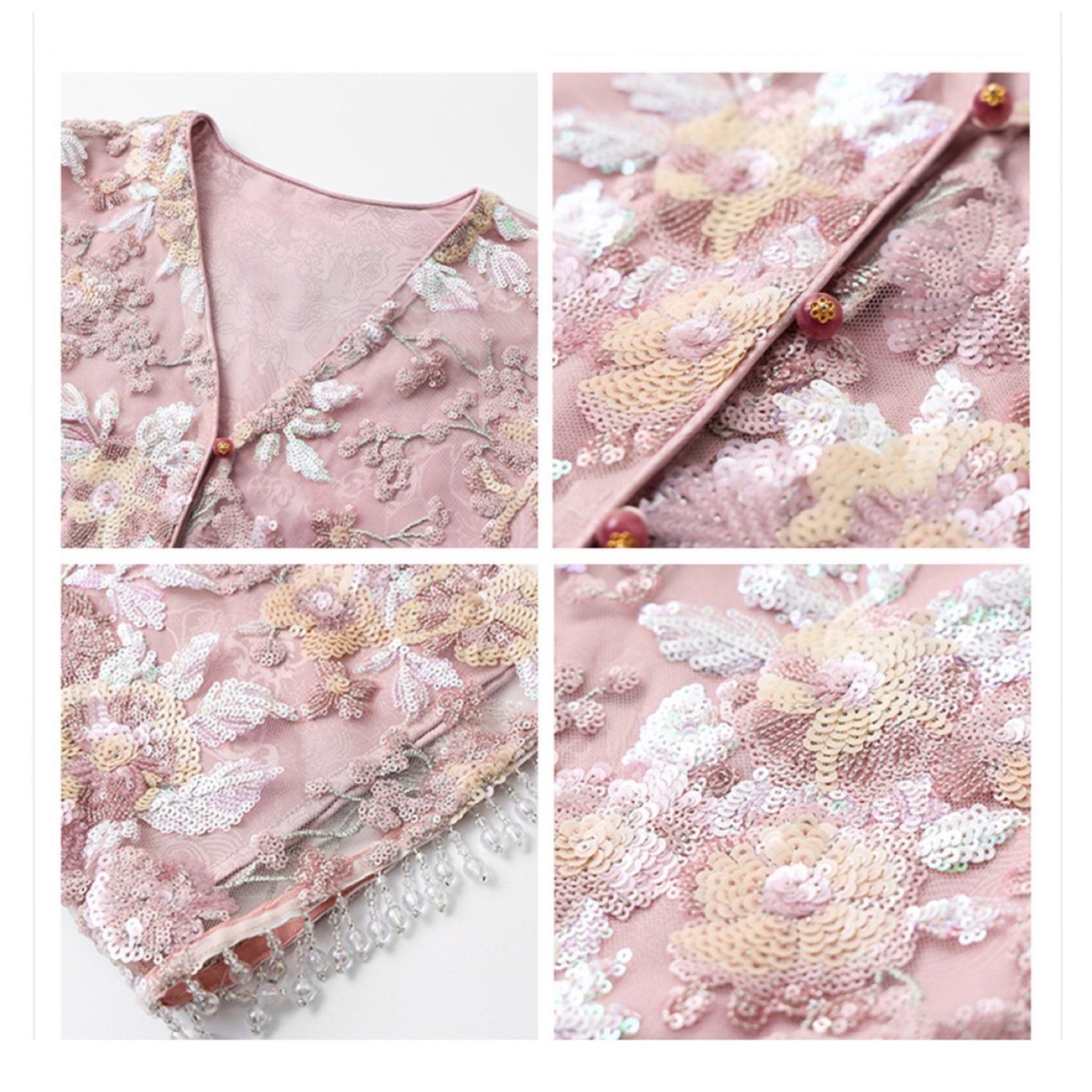 WJY STUDIO - 3D Pink Flower Embroidered Cardigan, buy at DOORS NYC