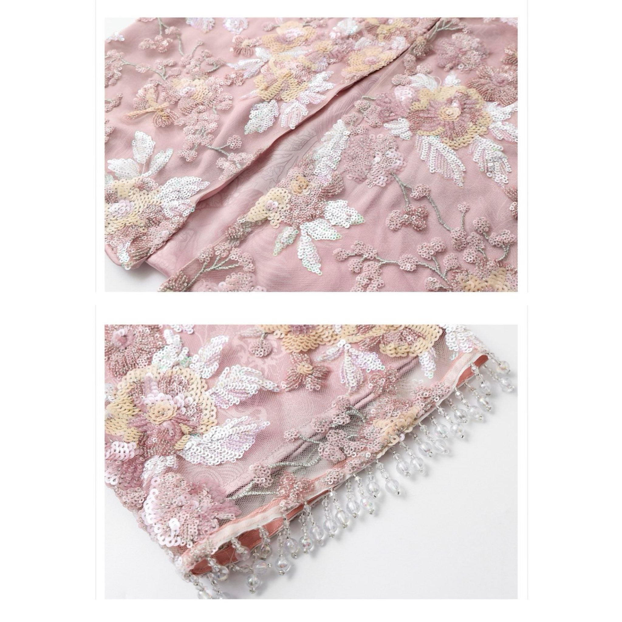 WJY STUDIO - 3D Pink Flower Embroidered Skirt, buy at DOORS NYC