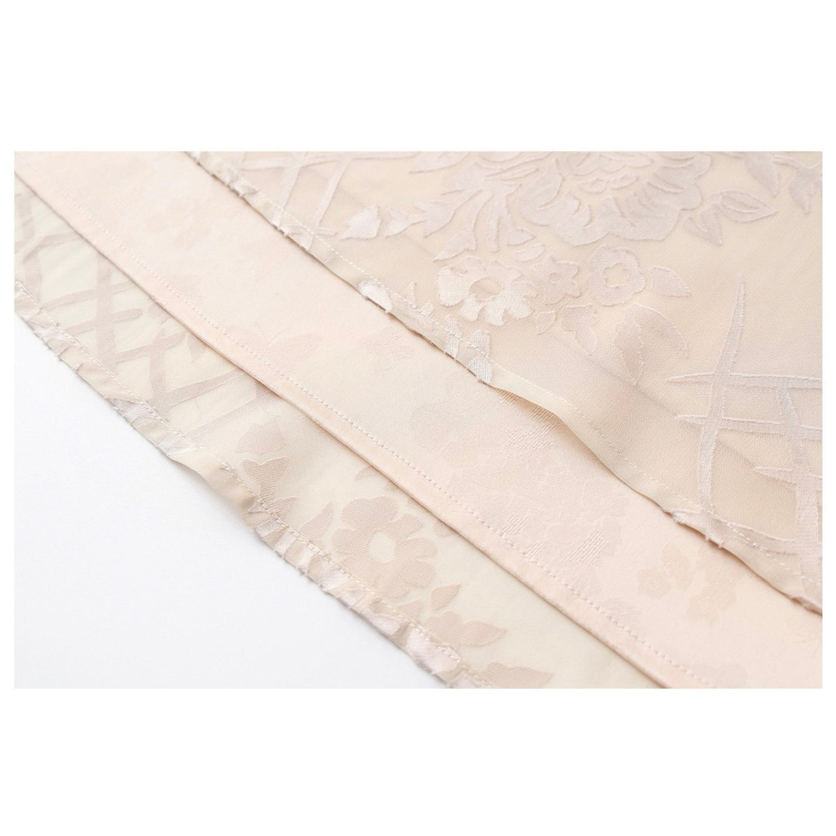 WJY STUDIO - Cream Embroidered Oversized Top with Stand Collar, buy at DOORS NYC