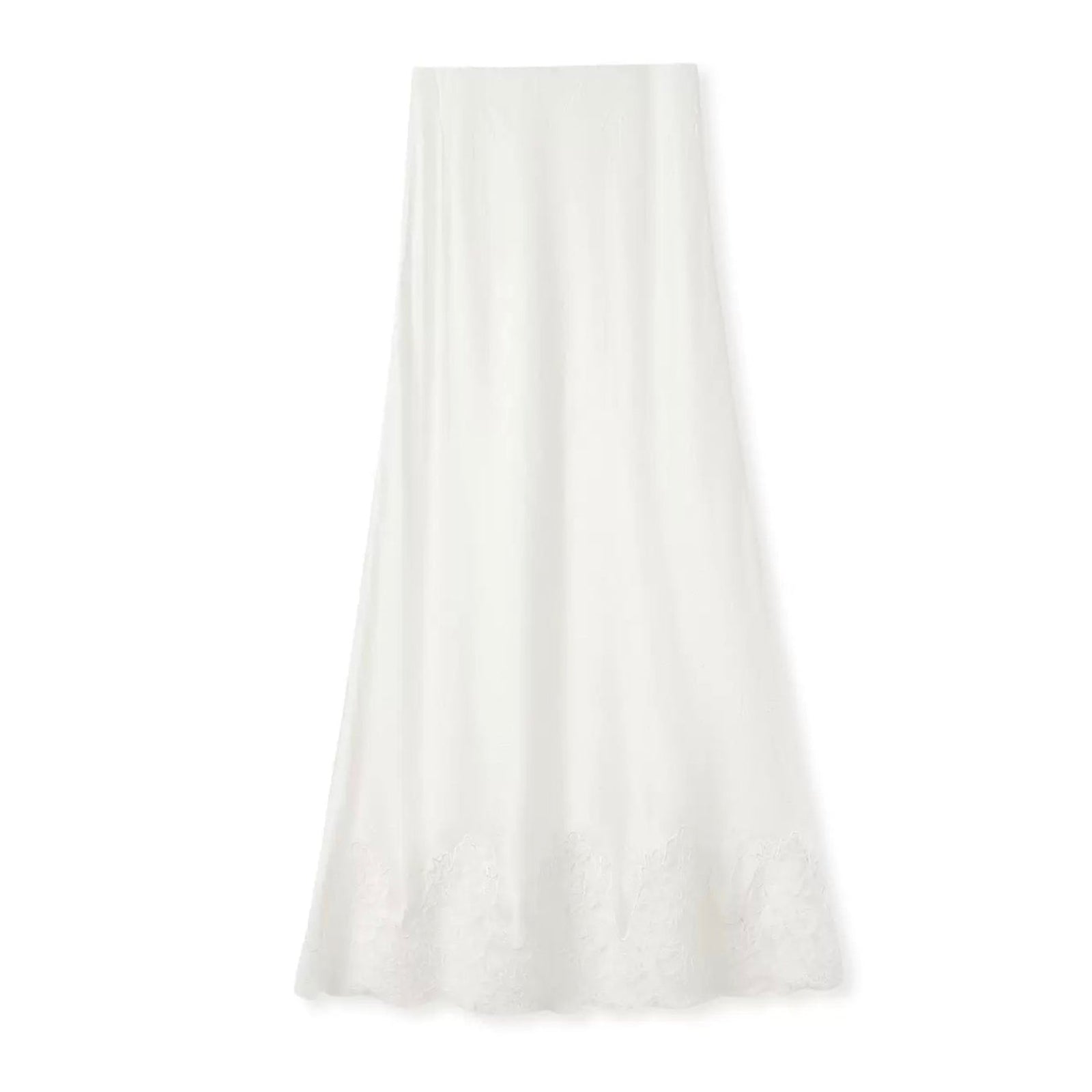 Embroidery Lace Luxury Fabric Midi Skirt