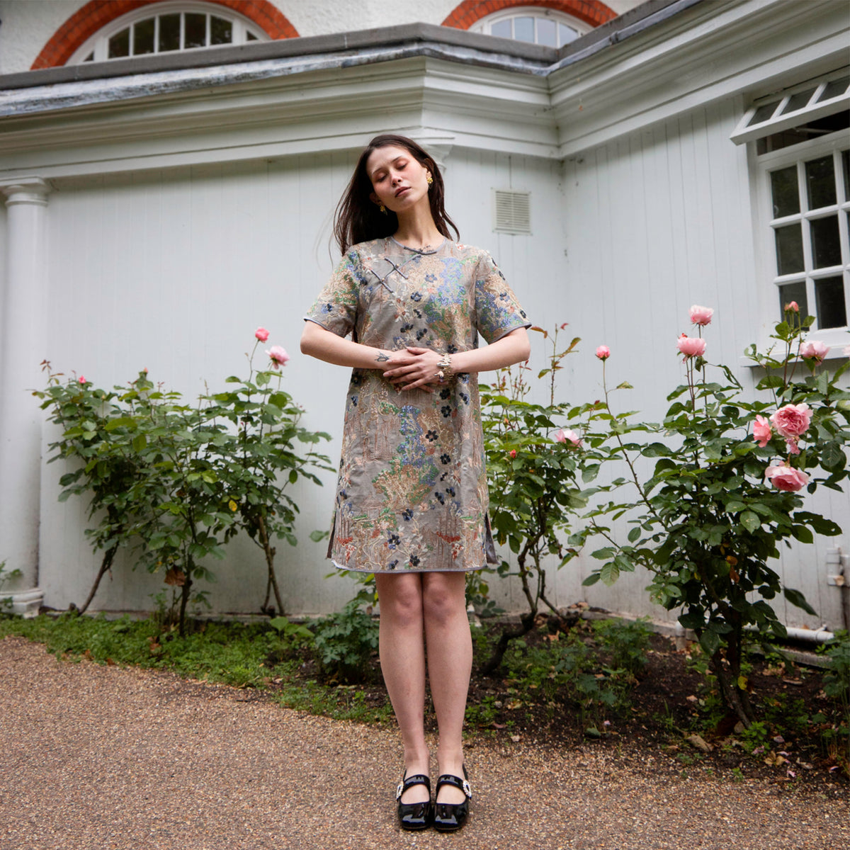 Embroidered Lace Floral Romantic Dress