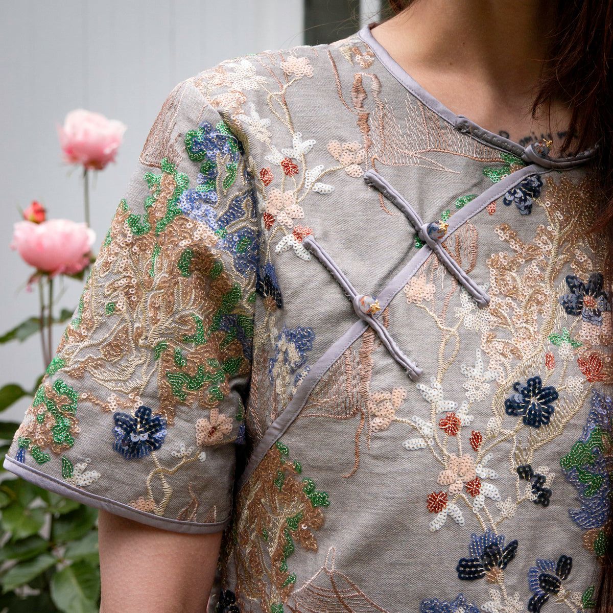 Embroidered Lace Floral Romantic Dress