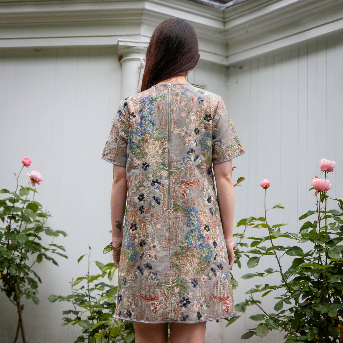 Embroidered Lace Floral Romantic Dress