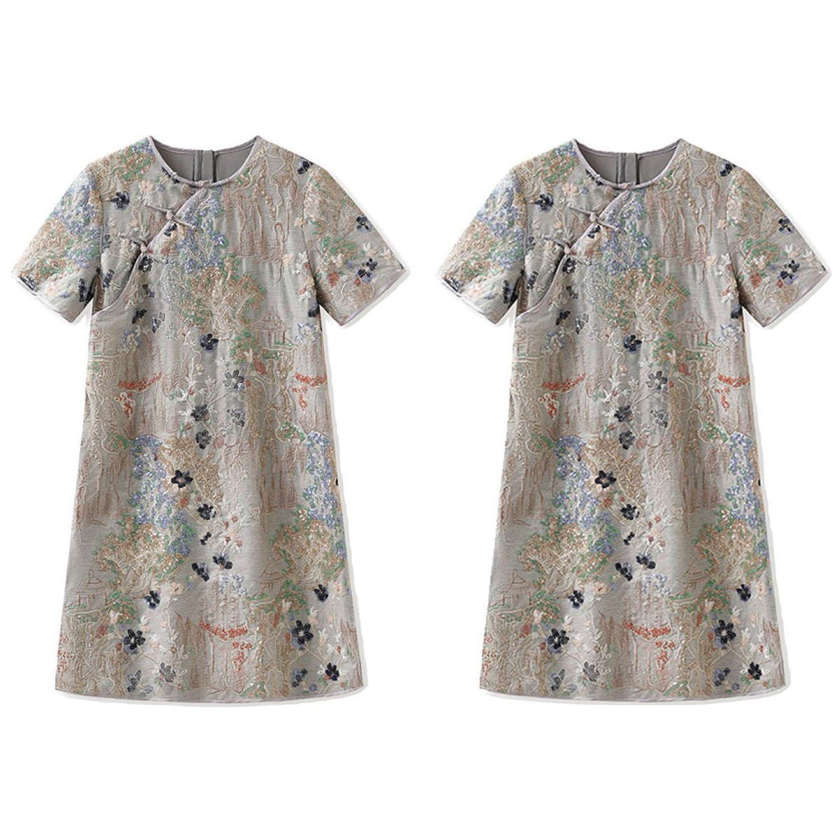 Embroidered Lace Floral Romantic Dress