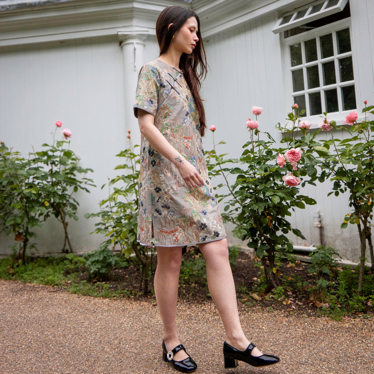 Embroidered Lace Floral Romantic Dress