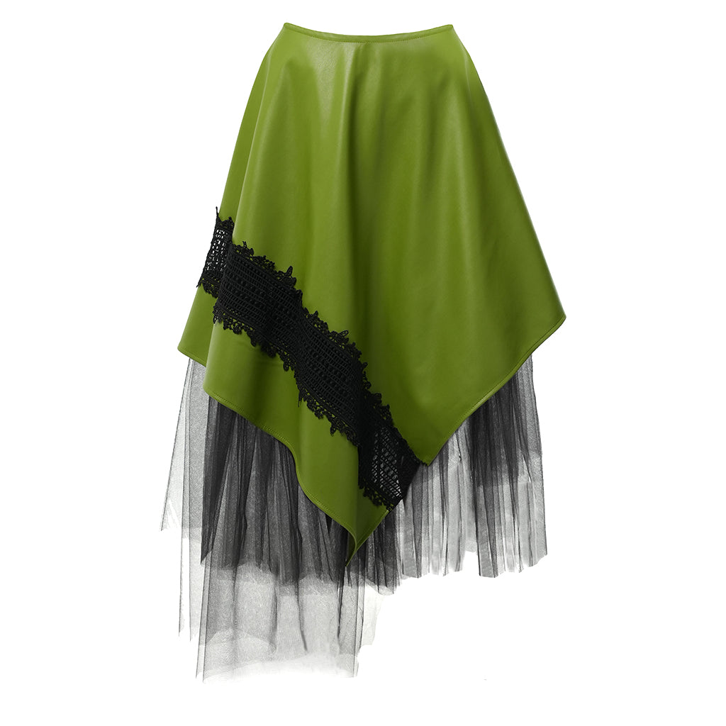 METAMORPHOZA -  Eco-Leather Tulle Skirt PR Sample | DOORS NYC PR showroom