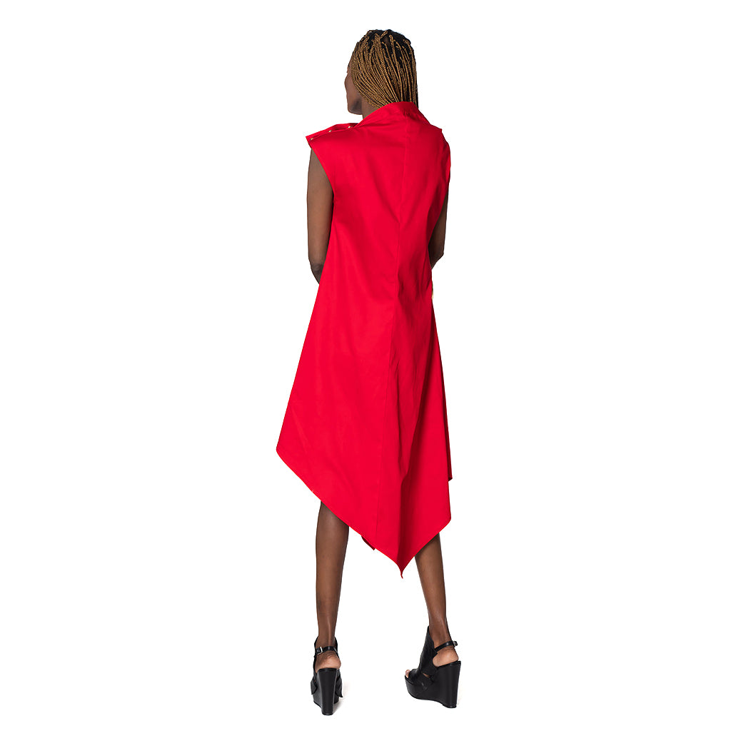 METAMORPHOZA -  Cotton Assymetric Dress PR Sample | DOORS NYC PR showroom