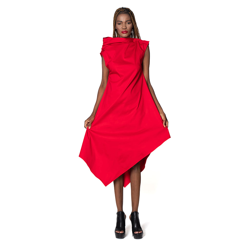 METAMORPHOZA -  Cotton Assymetric Dress PR Sample | DOORS NYC PR showroom