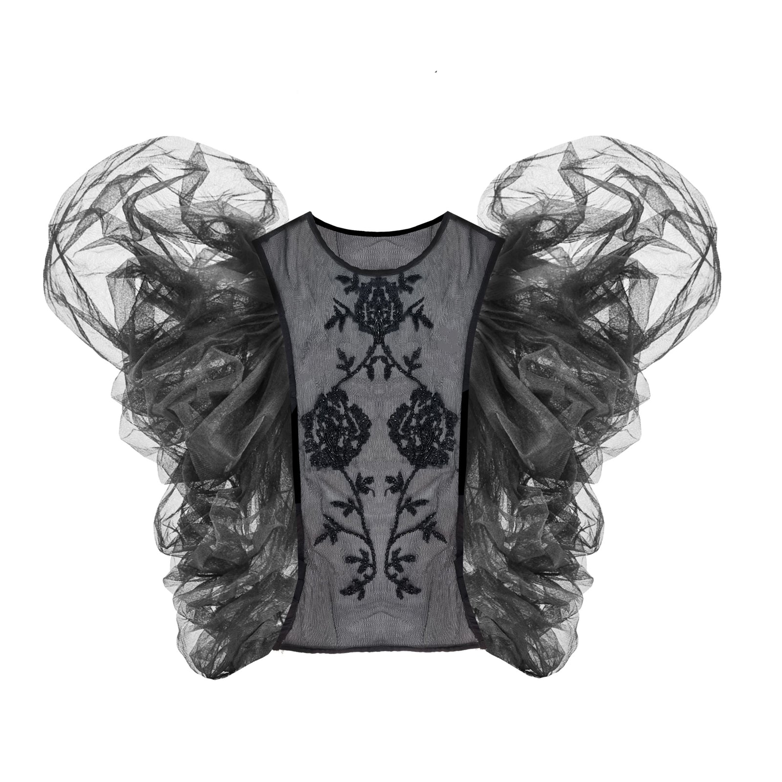 ELSA NILAJ - Embroidered Top with Detachable Sleeves, buy at DOORS NYC