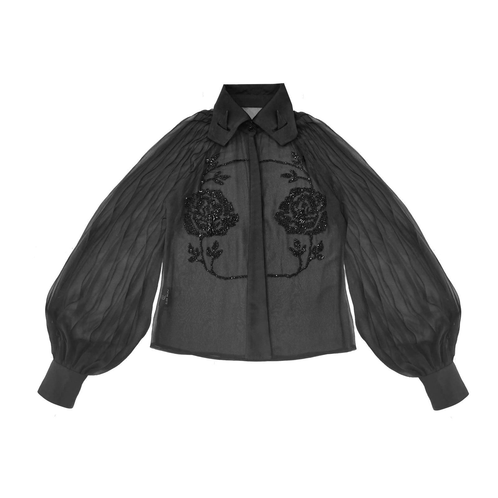 ELSA NILAJ - Embroidered Rose Shirt, buy at DOORS NYC