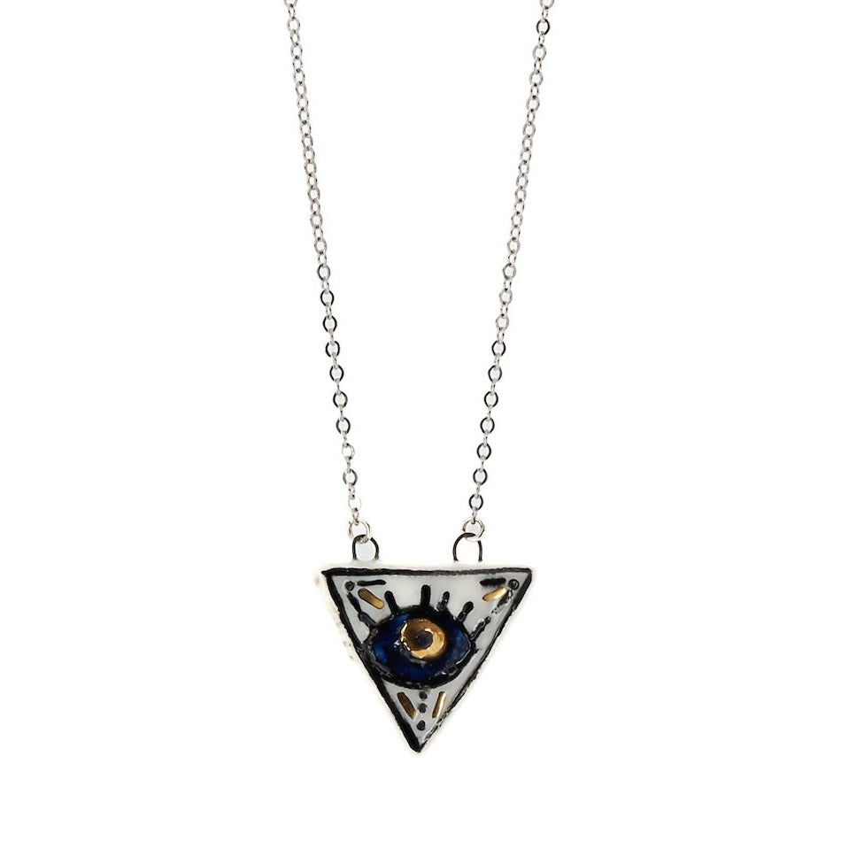 EBRU JEWELRY - Evil Eye Mantra Necklace, buy at DOORS NYC