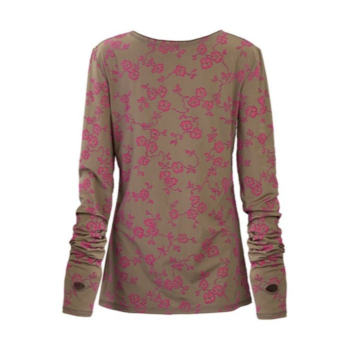 MASHAT - Floral Khaki Longsleeve, buy at doors. nyc