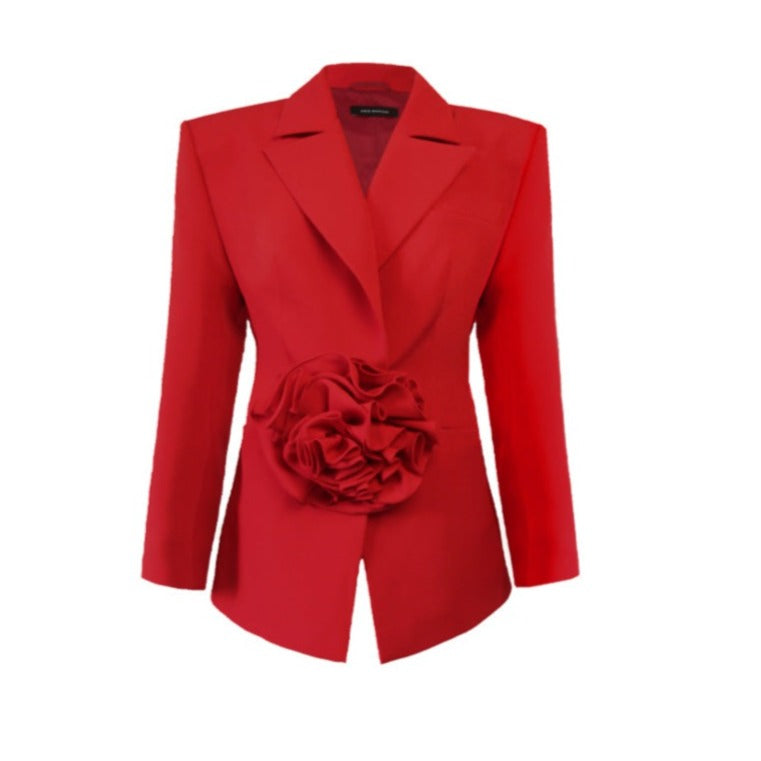 KRIS MARAN - Flower Power Blazer | Red buy at DOORS NYC