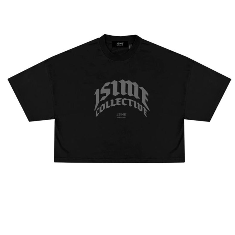 JSIME COLLECTIVE - Forever Goth Crop Top | Black, buy at DOORS NYC