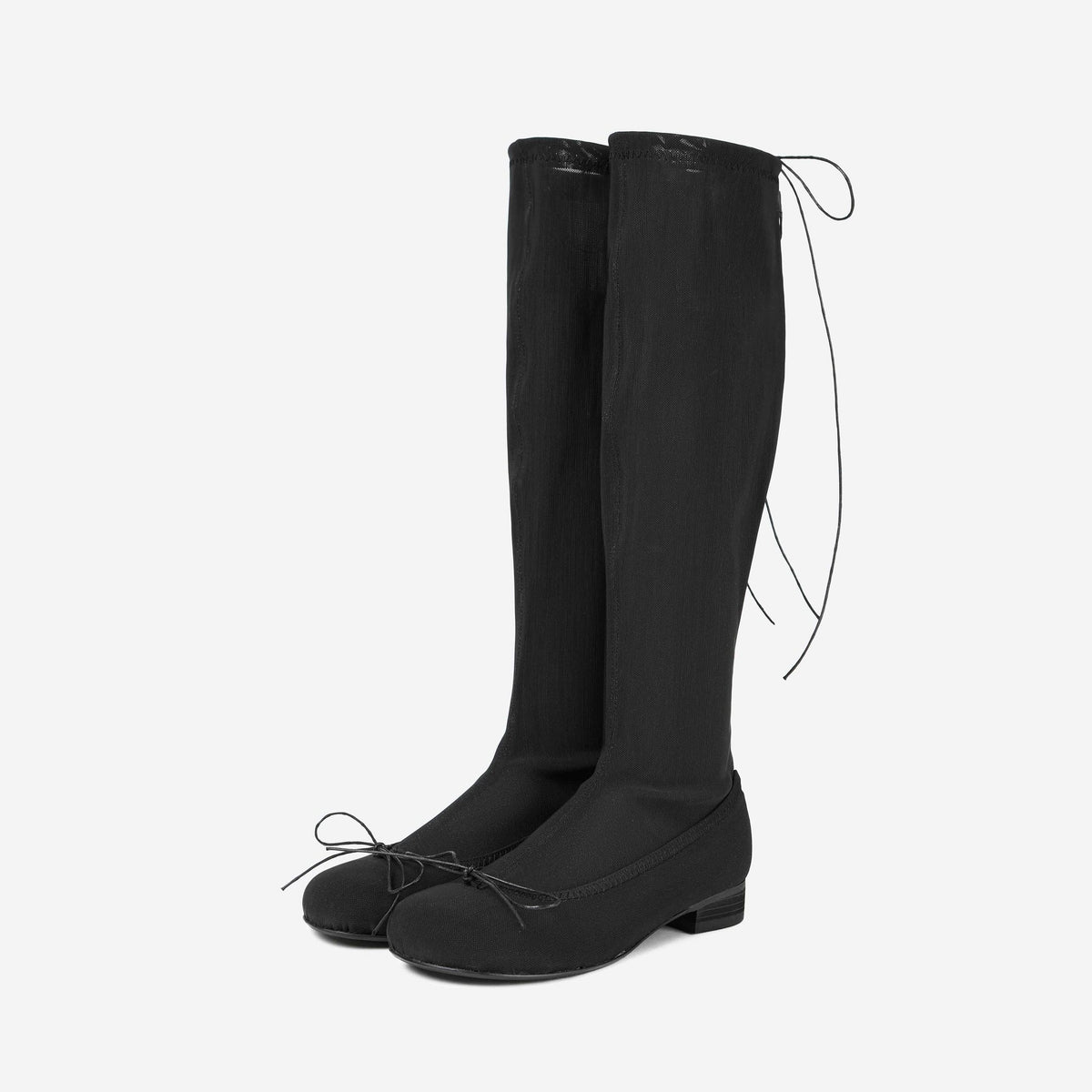 Nia Sheer Mesh Boots  | Black