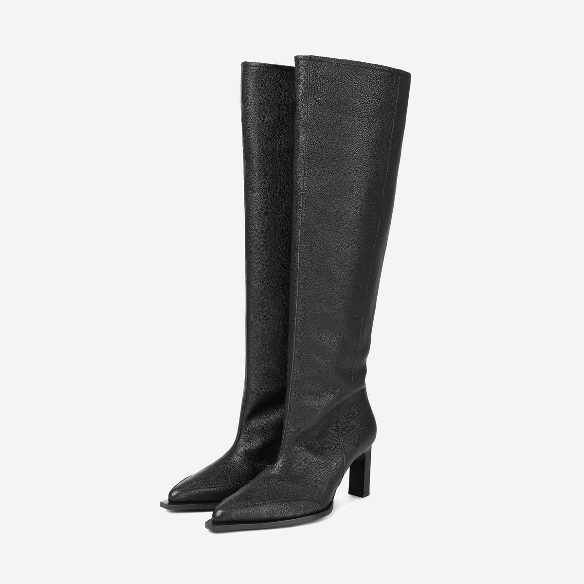 Olia Knee High Long Boots  | Black