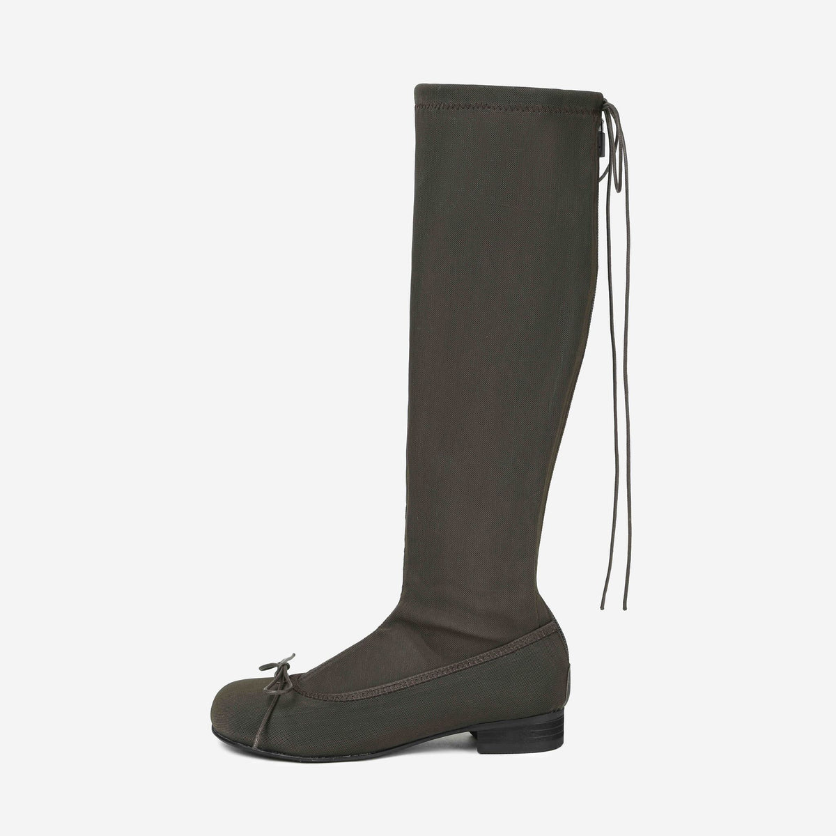Nia Sheer Mesh Boots  |  Brown