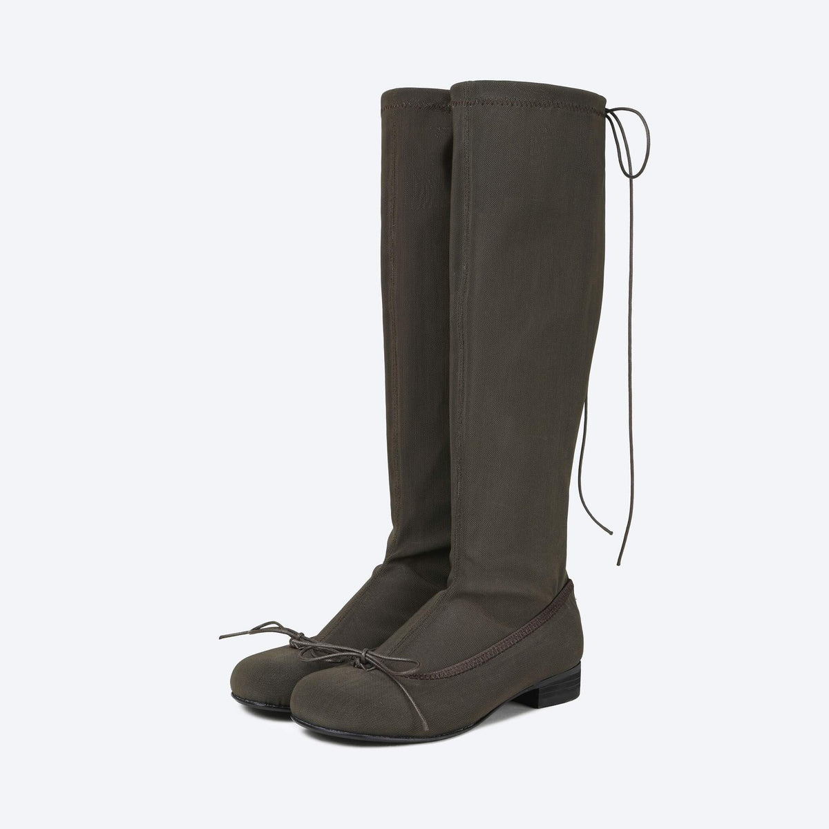 Nia Sheer Mesh Boots  |  Brown