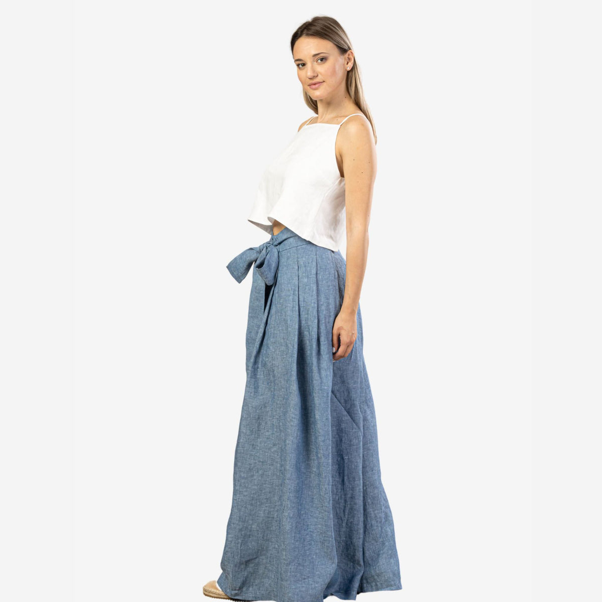 Freesia Blue Linen Pants