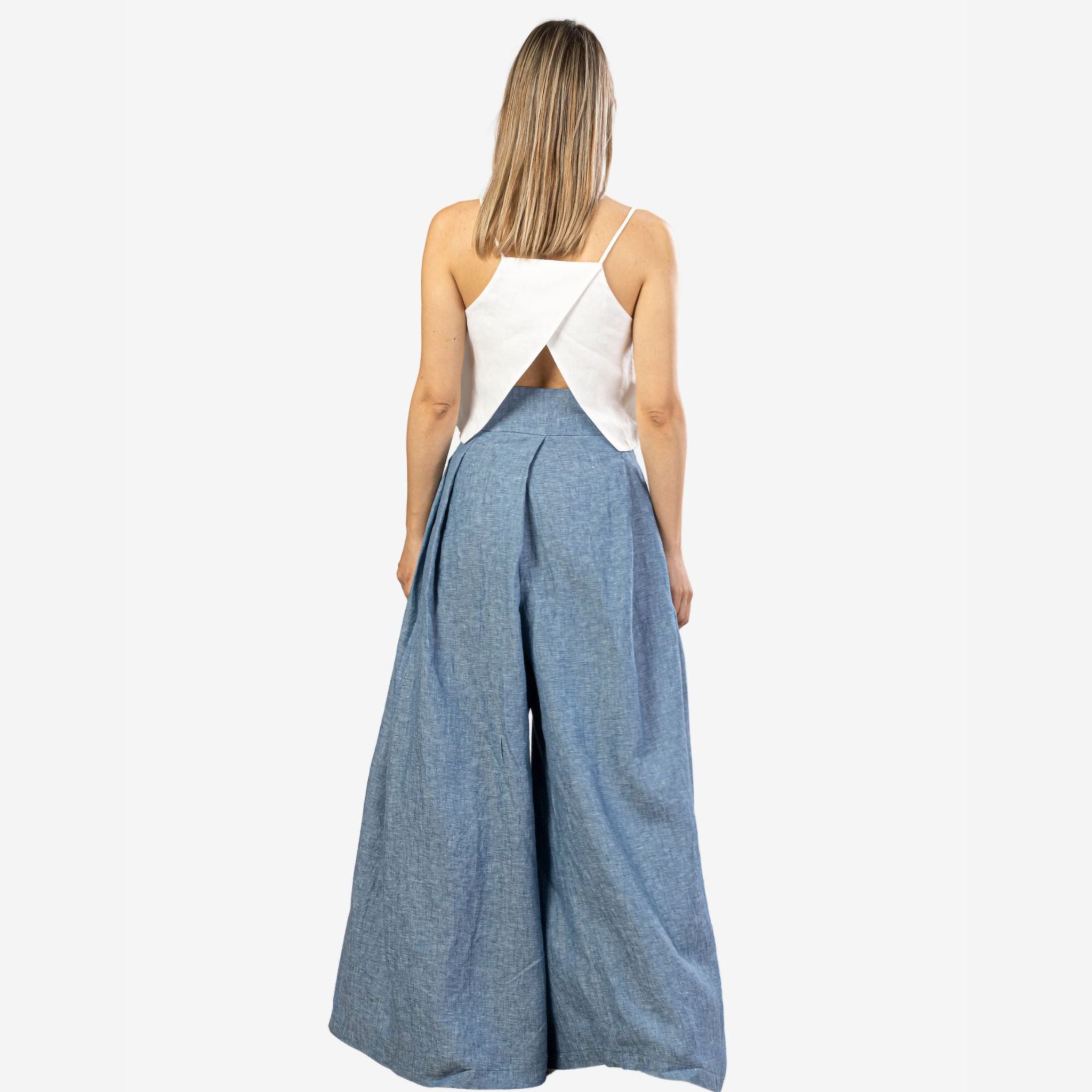 Freesia Blue Linen Pants