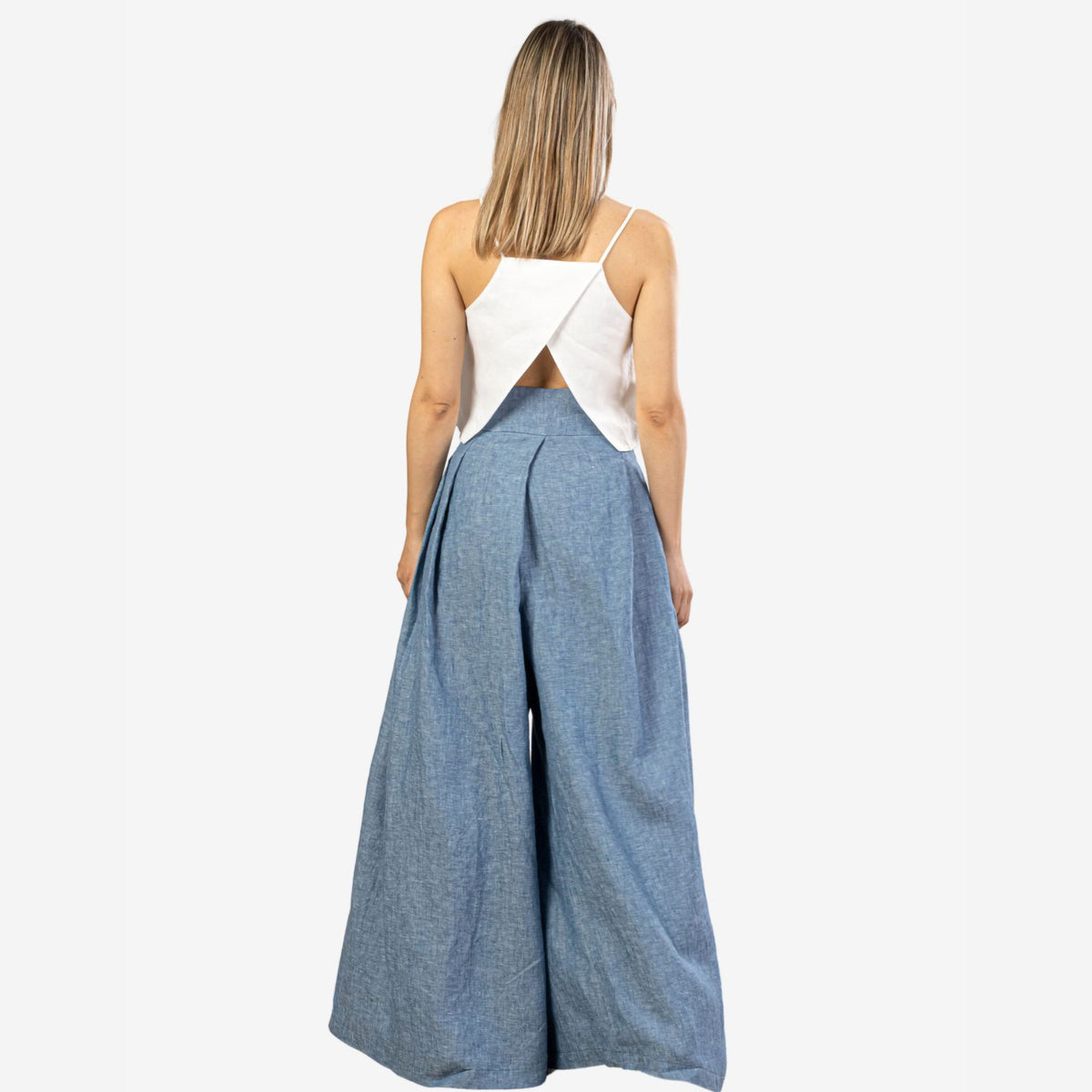 Freesia Blue Linen Pants