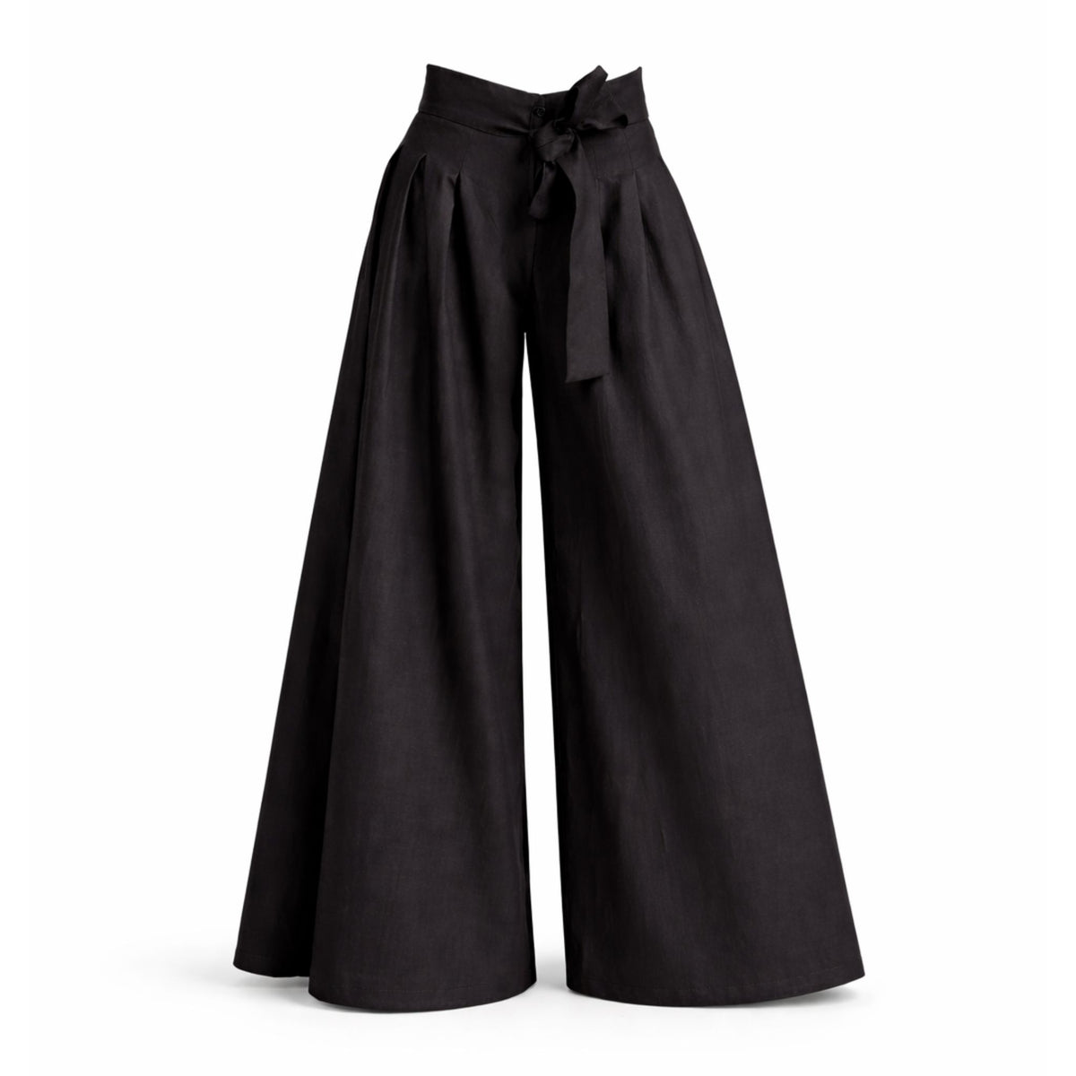 Freesia Black Linen Pants