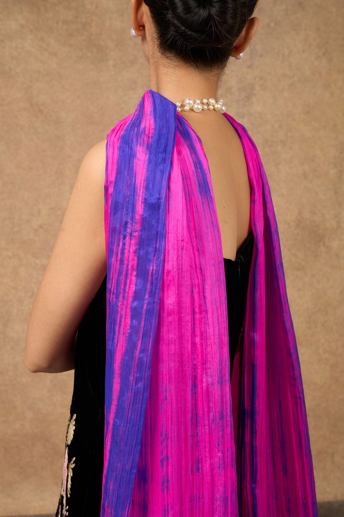 Fuchsia Purple Brushstroke Scarf