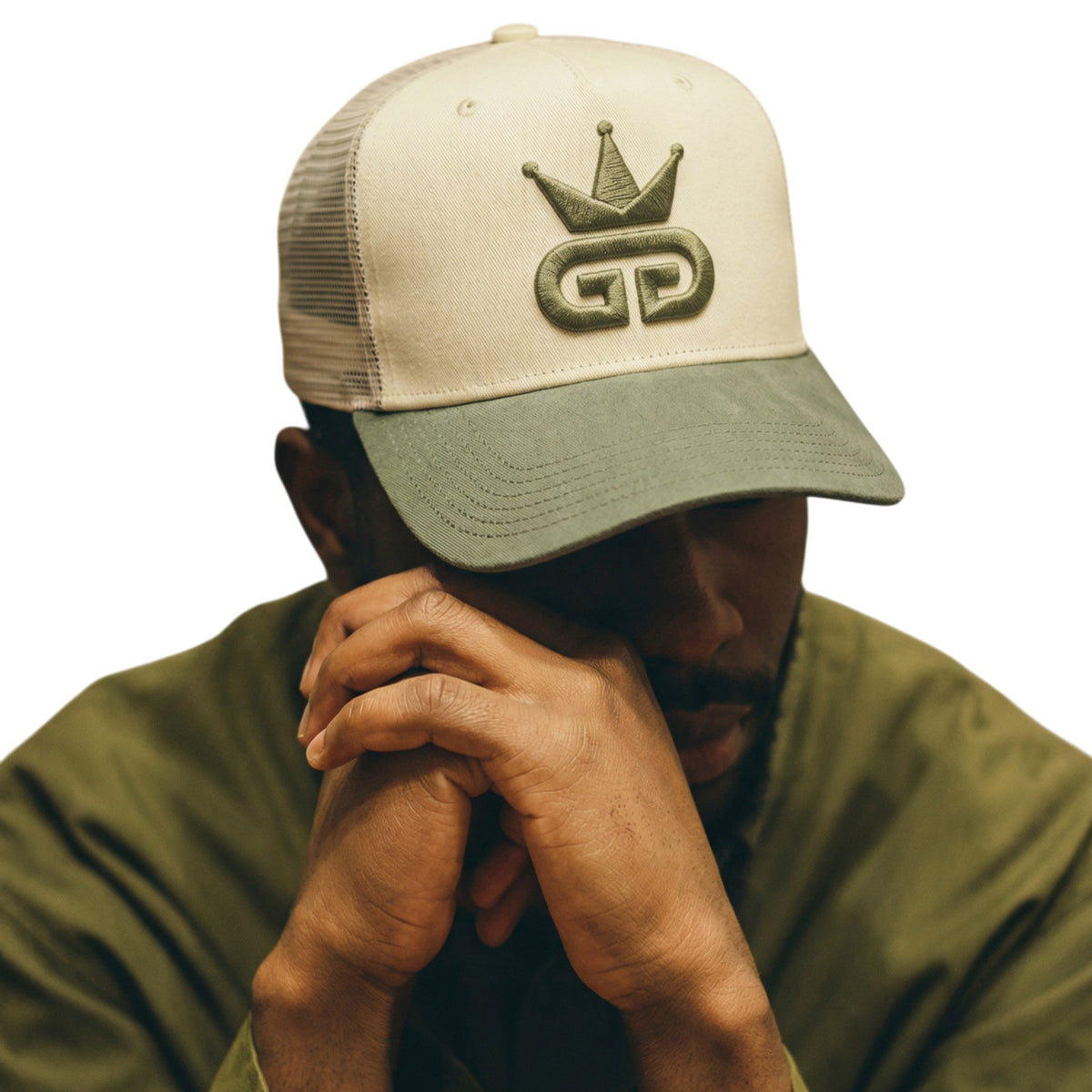 Off-White Mesh Hat Olive Green