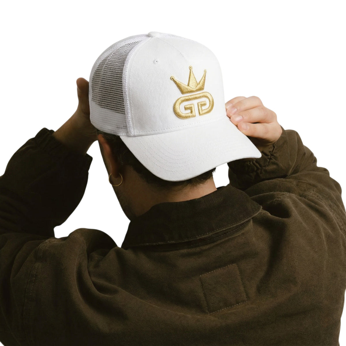 White Cotton Mesh Hat