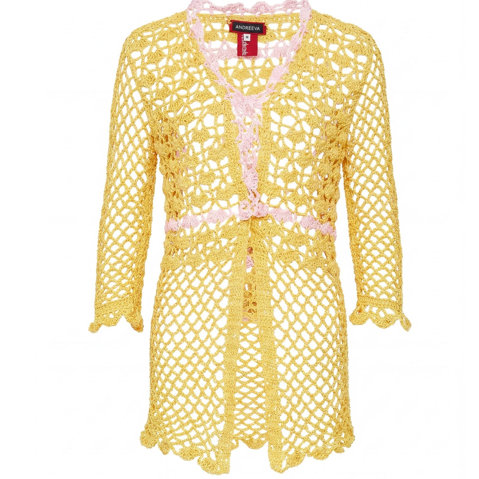California Yellow Handmade Crochet Shirt