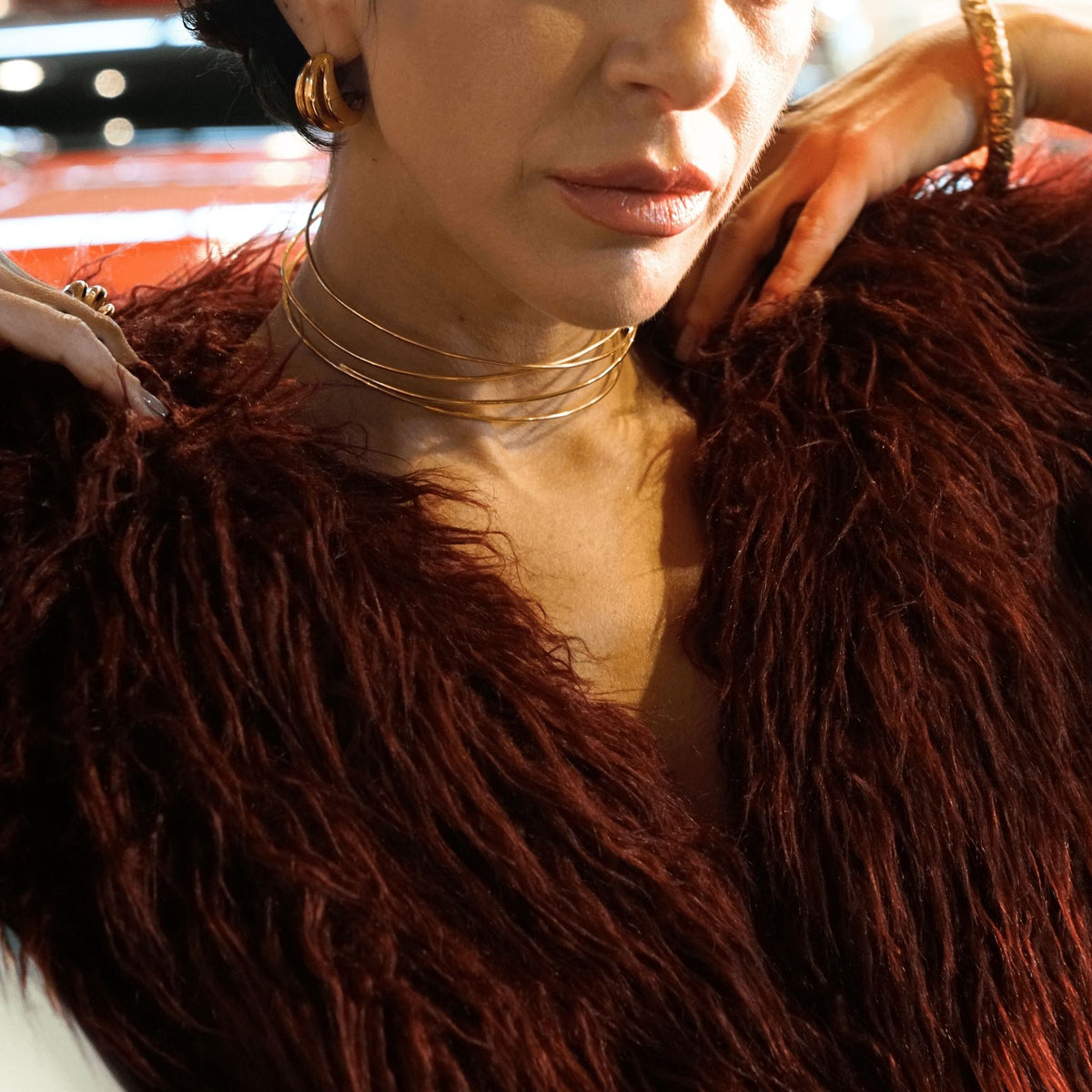 LINYA JEWELRY - Geometric Choker | Gold, buy at DOORS NYC