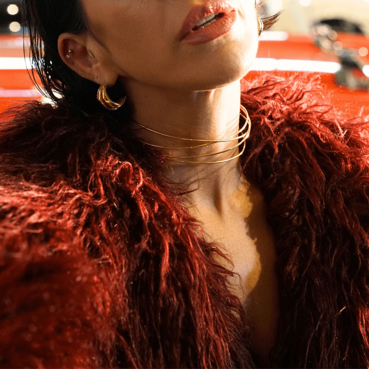 LINYA JEWELRY - Geometric Choker | Gold, buy at DOORS NYC