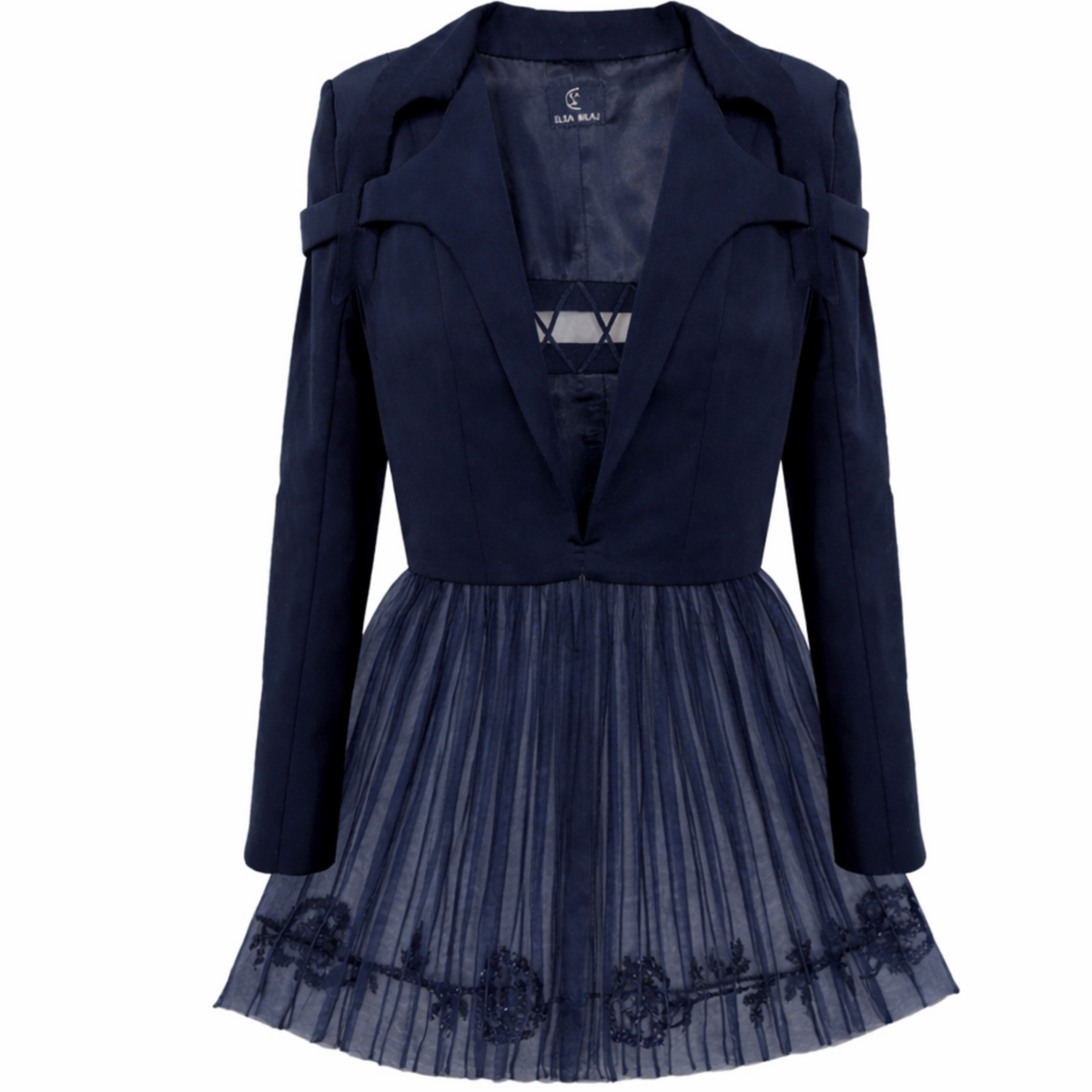Peplum Style Jacket | Blue