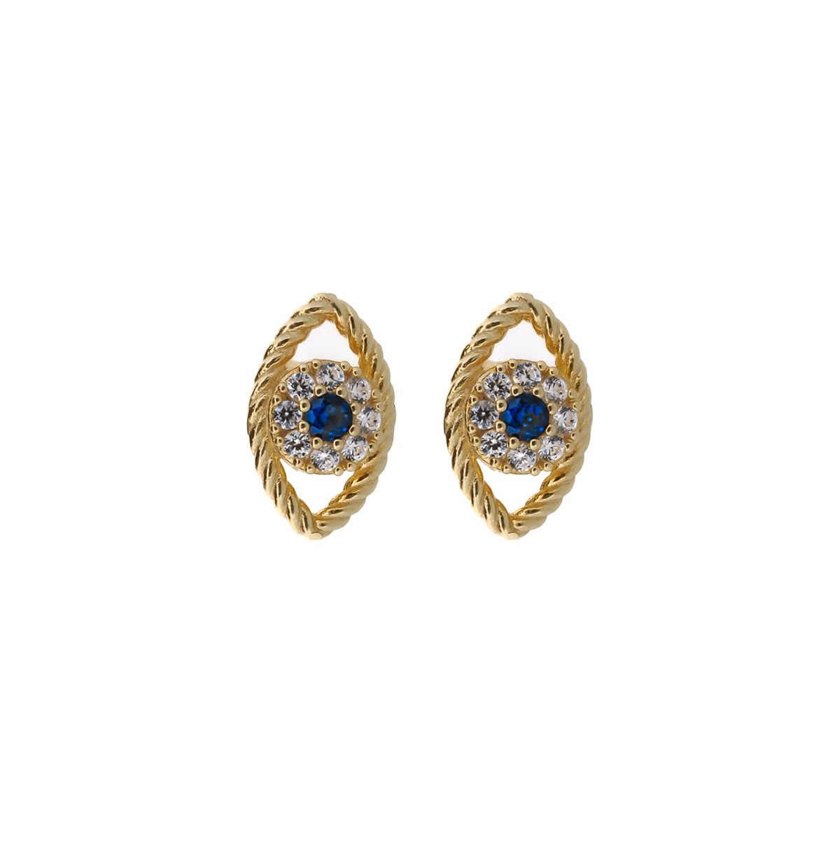 Luxurious Blue Sapphire Diamond Stud Earrings handmade in the USA.