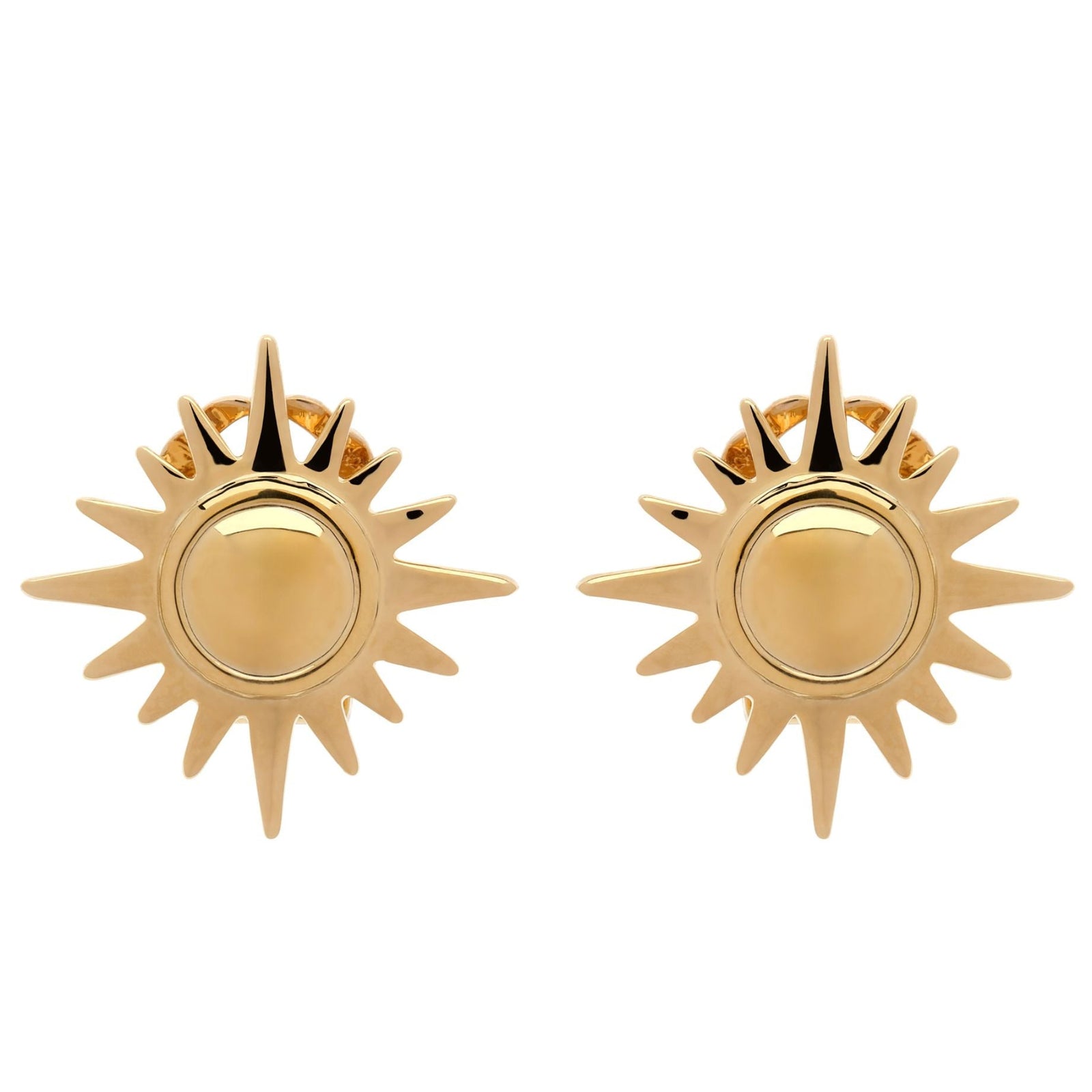 Gold Sun Earrings