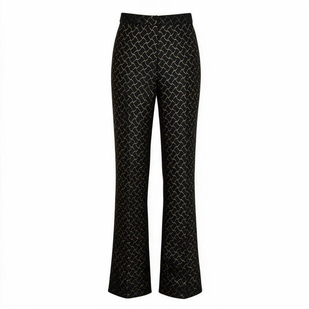 Gold Jacquard Trousers