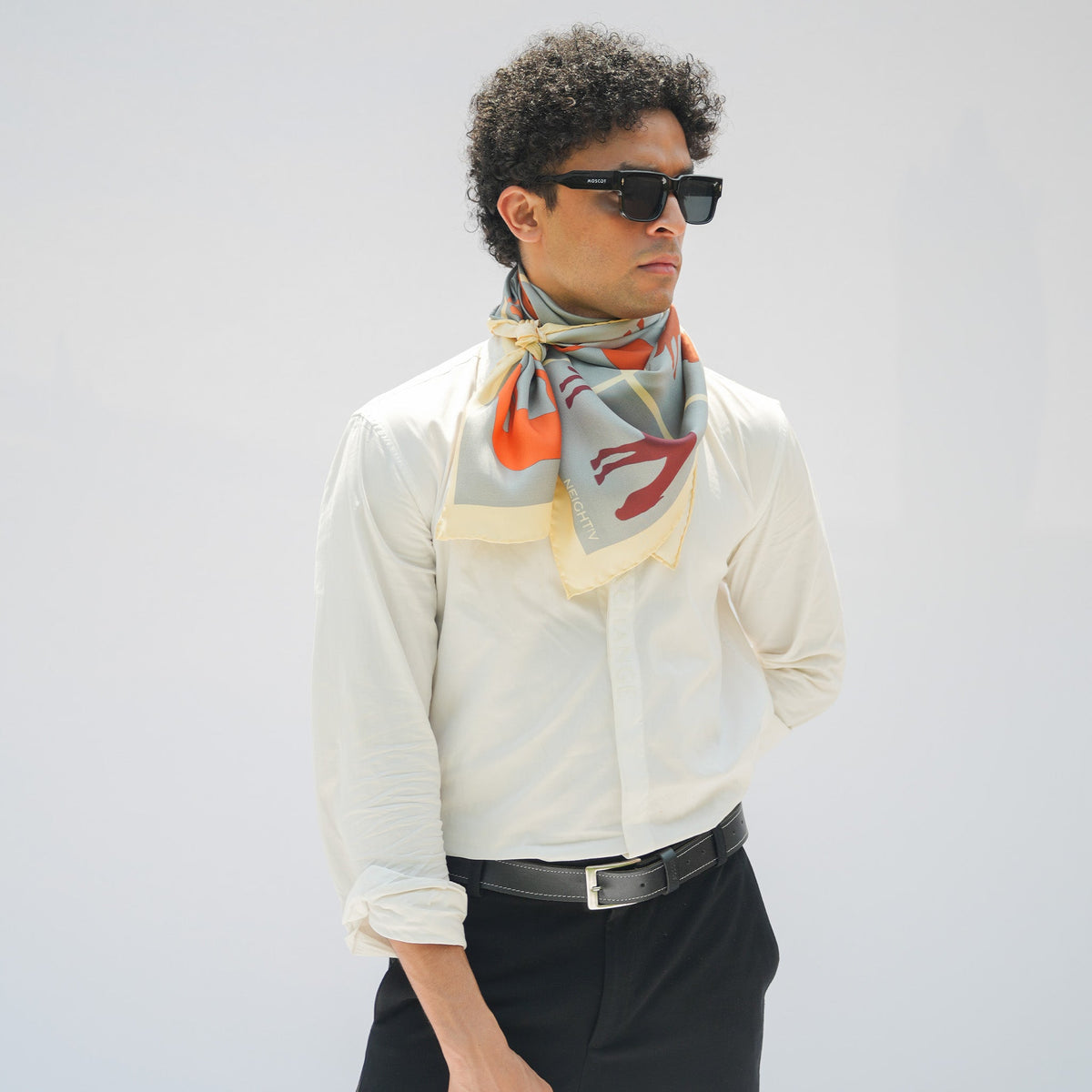 Grazing Symmetry Small Scarf - model