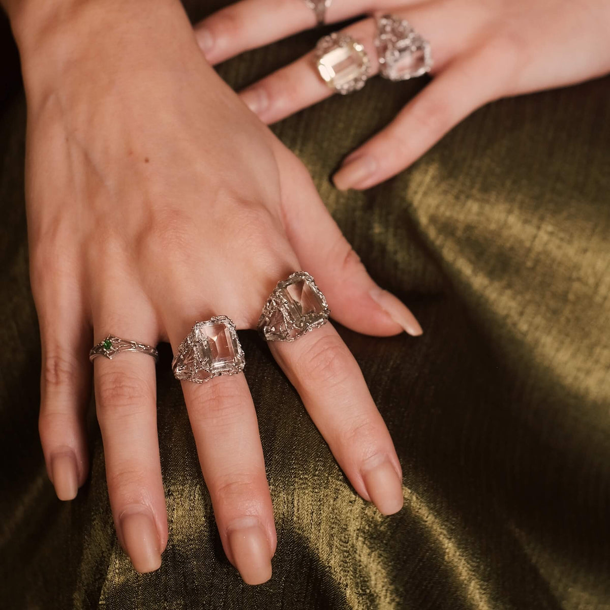 Greatness Gone Sparkle Ring | Clear Quartz